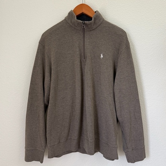 Brand New Polo Ralph Lauren Light Brown Zip-Up Sweater Pullover Men’s Size XL - Picture 1 of 6